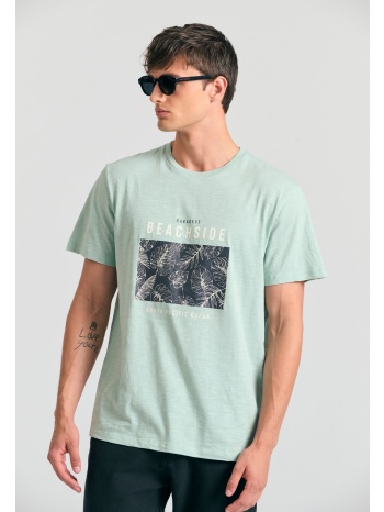 t-shirt με frame τύπωμα στο στήθος garage 55.