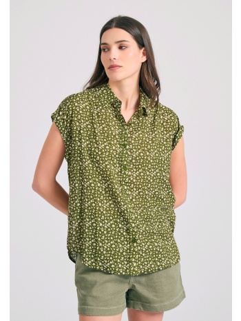 γυναικείο loose fit φλοράλ πουκάμισο από βισκόζη