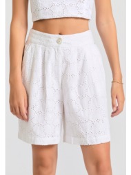 γυναικεία embroidery βερμούδα με πιέτες