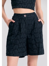 γυναικεία embroidery βερμούδα με πιέτες