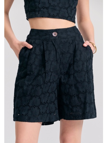 γυναικεία embroidery βερμούδα με πιέτες