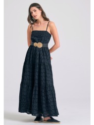 μάξι embroidery φόρεμα ...