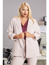 σακάκι κρεπ με γυριστά μανίκια