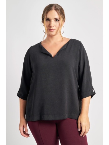 μπλούζα washed με γυριστά μανίκια σε προσφορά