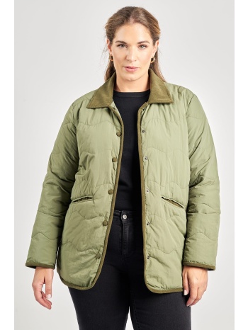 τζάκετ καπιτονέ με κοτλέ γιακά σε προσφορά