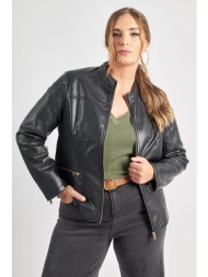 biker τζάκετ δερματίνη