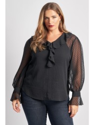 μπλούζα από chiffon με ...