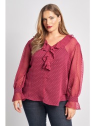 μπλούζα από chiffon με ...