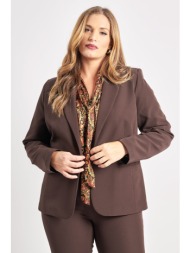 σακάκι μονόχρωμο με μονό κούμπωμα