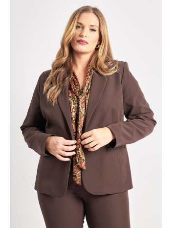 σακάκι μονόχρωμο με μονό κούμπωμα