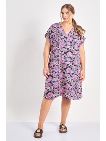 μίντι φόρεμα βισκόζη εμπριμέ φλοράλ σε προσφορά