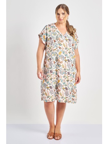 μίντι φόρεμα βισκόζη εμπριμέ φλοράλ σε προσφορά