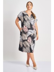 φόρεμα μίντι εμπριμέ