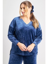 μπλούζα βελουτέ με `v` ...