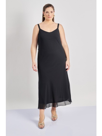 αμπιγιέ maxi φόρεμα με τιράντες