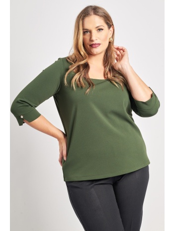 μπλούζα με τετράγωνη λαιμόκοψη