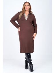 φόρεμα μίντι με v