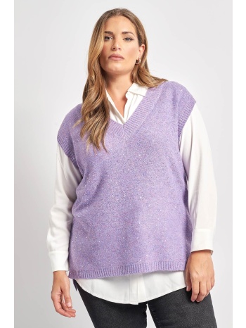 πλεκτή καζάκα με παγιέτες και lurex σε προσφορά