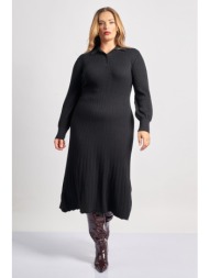 φόρεμα πλεκτό ριπ με ...