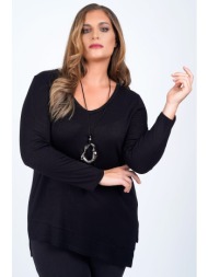 μπλούζα με κολιέ ασύμμετρη