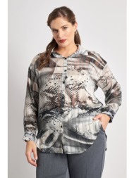 εμπριμέ πουκάμισο με ...