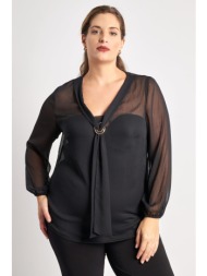 μπλούζα σιφόν με ...