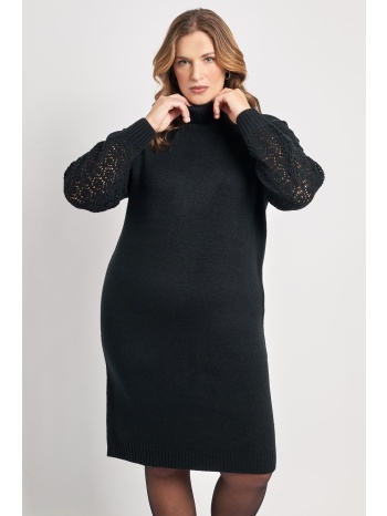 πλεκτό φόρεμα ζιβάγκο με πλεκτή δαντέλα στα μανίκια σε προσφορά