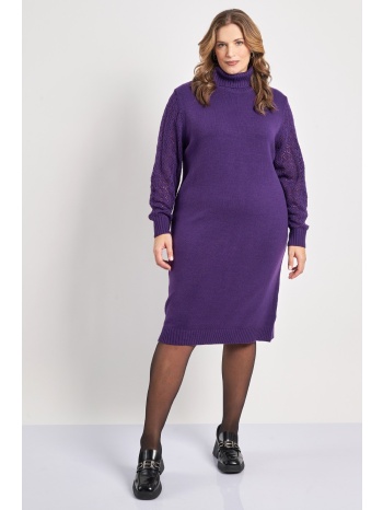 πλεκτό φόρεμα ζιβάγκο με πλεκτή δαντέλα στα μανίκια σε προσφορά