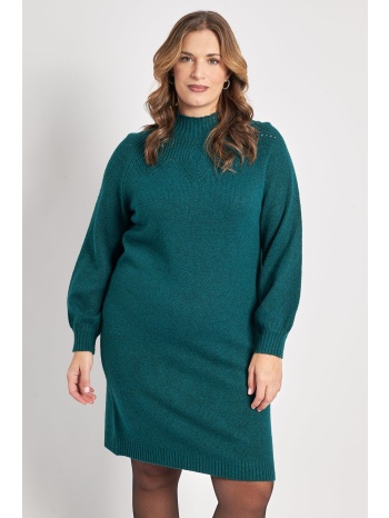 μίντι πλεκτό φόρεμα με σχέδια και ψηλό λαιμό σε προσφορά