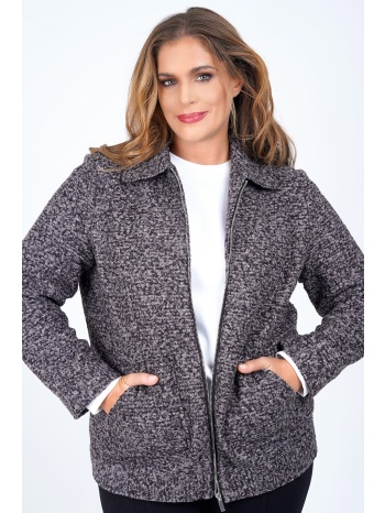 μπουκλέ τζάκετ με φερμουάρ σε προσφορά