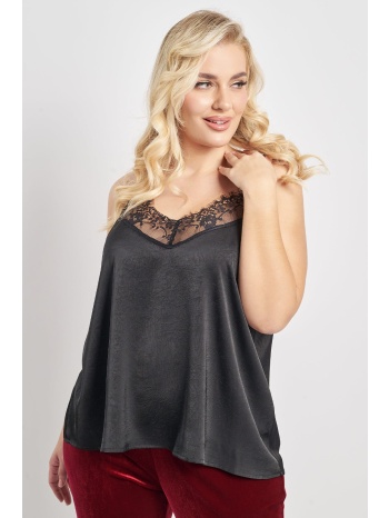 σατέν τοπ με τιράντες και δαντέλα σε προσφορά