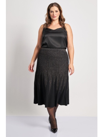 πλισέ πλεκτή φούστα μίντι με lurex σε προσφορά