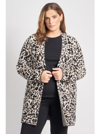 πλεκτή ζακέτα με animal print