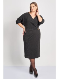 φόρεμα κρουαζέ με lurex