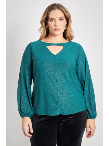 lurex μπλούζα με άνοιγμα στο ντεκολτέ σε προσφορά