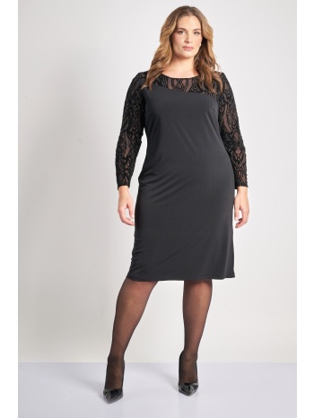 βραδινό φόρεμα μίντι με σχέδιο δαντέλα και στρας σε προσφορά