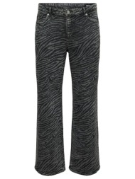 τζιν παντελόνι wide-leg με μοτίβο ζέβρα vero moda