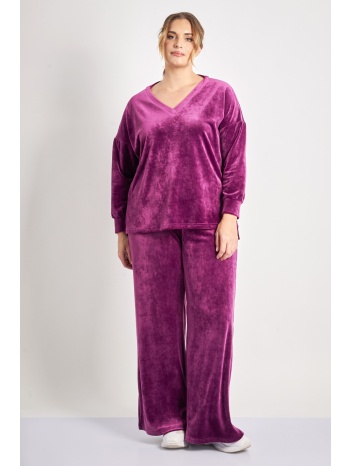 βελούδινο παντελόνι wide leg σε προσφορά