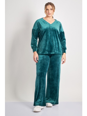 βελούδινο παντελόνι wide leg σε προσφορά