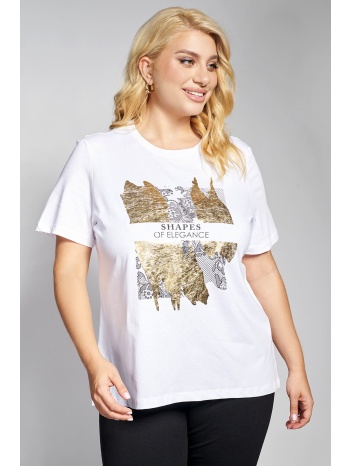 κοντομάνικο t-shirt με foil τύπωμα σε προσφορά