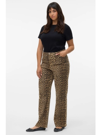 animal print τζιν παντελόνι wide-leg ψηλόμεσο vero moda σε προσφορά