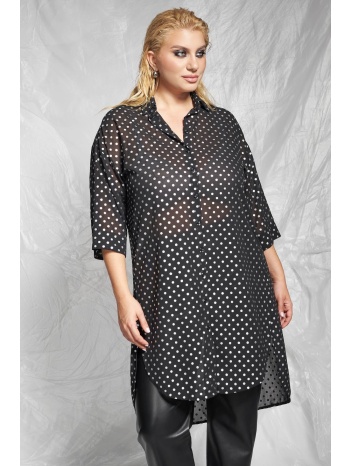 prbt ασύμμετρη εμπριμέ πουκαμίσα πουά σε προσφορά