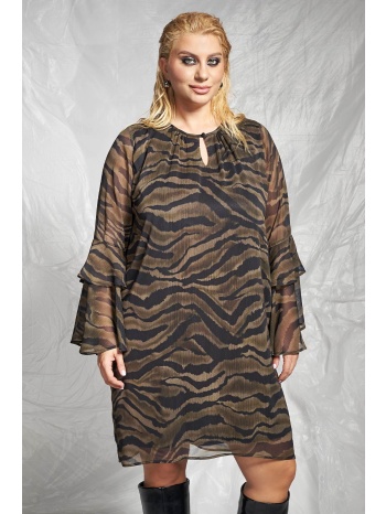 prbt φόρεμα σιφόν εμπριμέ zebra print σε προσφορά