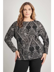 μακρυμάνικη μπλούζα με τύπωμα λαχούρι