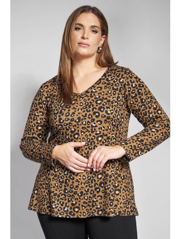 μπλούζα με v και τύπωμα λεοπάρ σε προσφορά