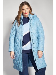 μπουφάν μακρύ καπιτονέ με αποσπώμενη κουκούλα