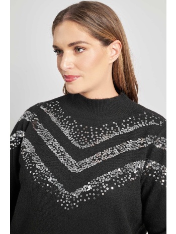 πουλόβερ με ψηλό λαιμό και παγιέτες σε προσφορά