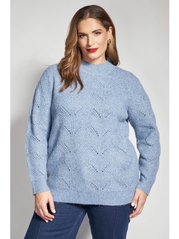 πλεκτό πουλόβερ με ψηλό λαιμό και ανάγλυφη πλέξη σε προσφορά