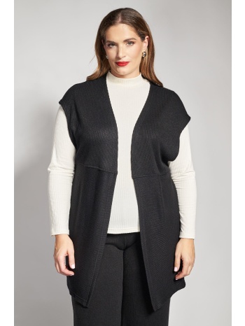 μακρύ γιλέκο πλεκτό ριπ χωρίς κούμπωμα σε προσφορά