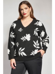 πλεκτή μπλούζα με σχέδιο ...